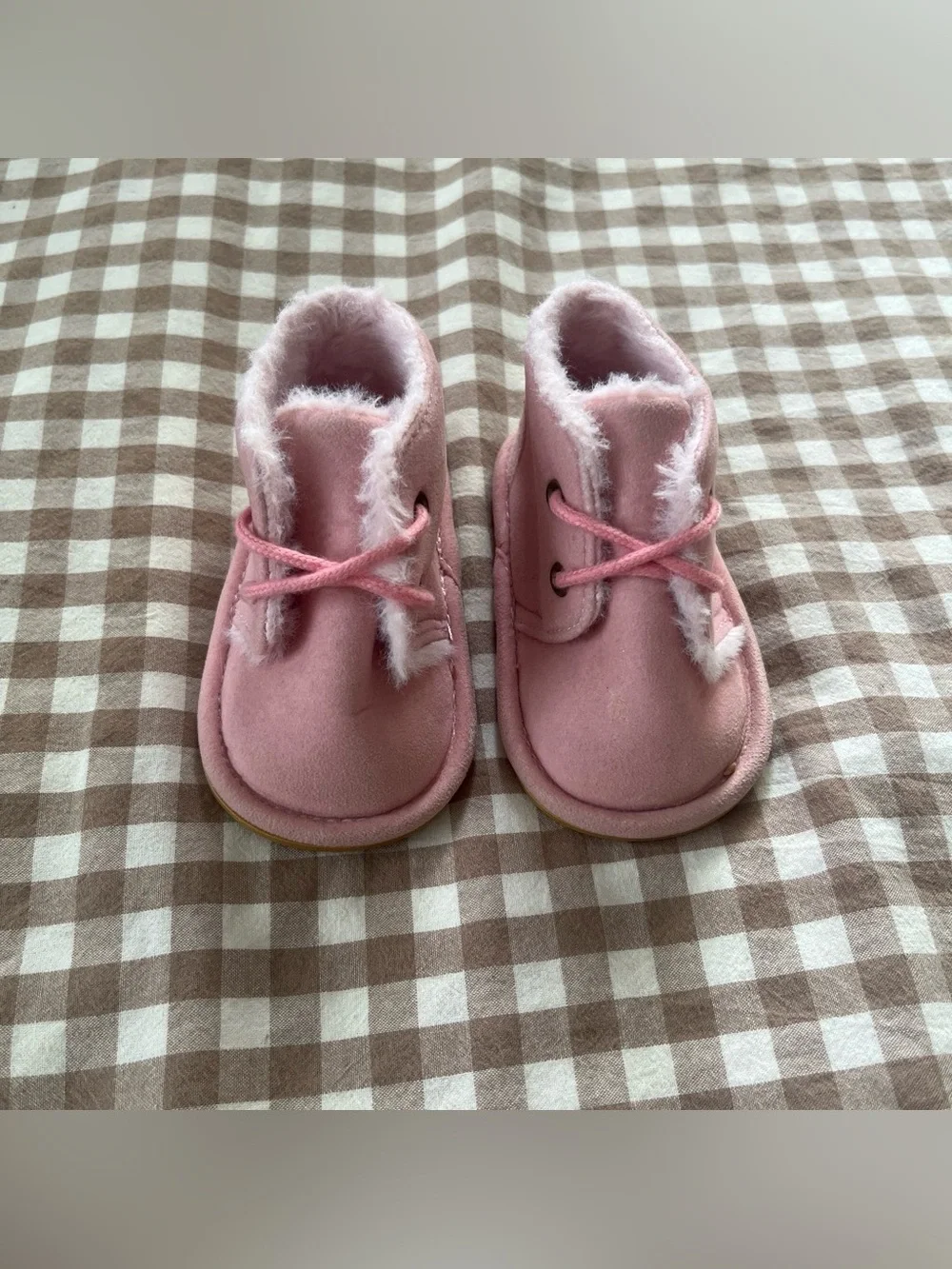 Pink Fleece-Lined Kids Boots - Soft Baby Shoe